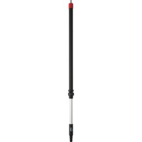 Skaft med vandgenneml�b, Vikan, 106x3,2x3,2cm, sort, aluminium/PP, 106-160 cm, isoleret gribestykke, gevind, Q-kobling