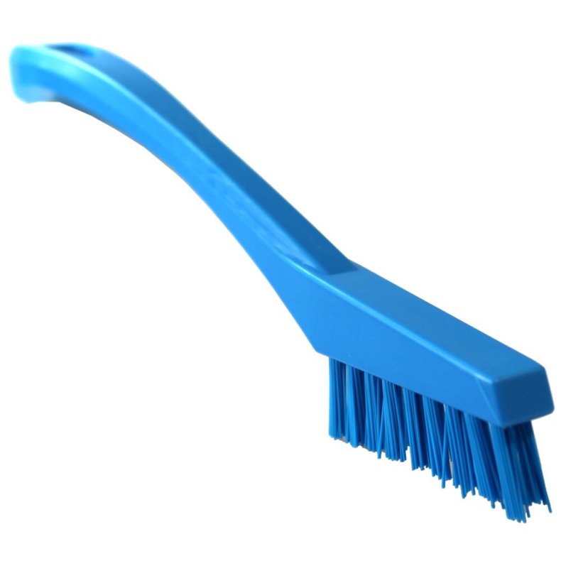 Detaljeb�rste, Vikan, 20,5cm, bl�, polyester/PP, meget stiv