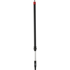 Skaft med vandgenneml�b, Vikan, 106x3,2x3,2cm, sort, aluminium/PP, 106-160 cm, isoleret gribestykke, gevind, klik-kobling *Denne vare tages ikke retur*