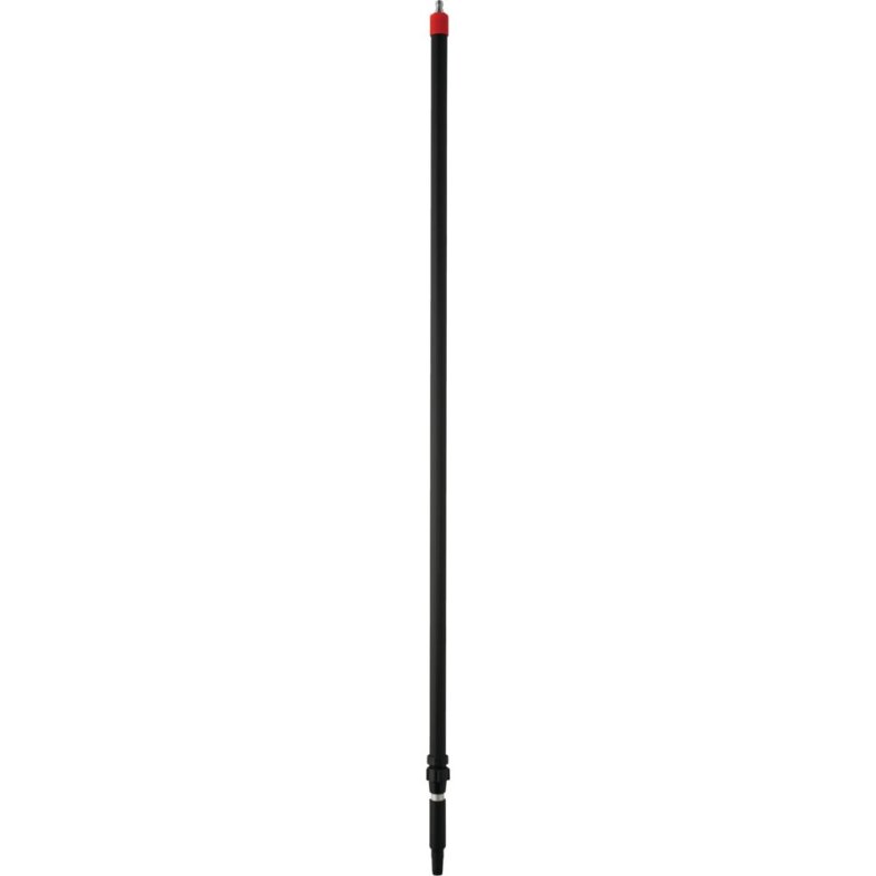 Skaft med vandgenneml�b, Vikan, 160x3,1x3,1cm, sort, aluminium/PP, 160-278 cm, isoleret gribestykke, gevind, klik-kobling *Denne vare tages ikke retur*