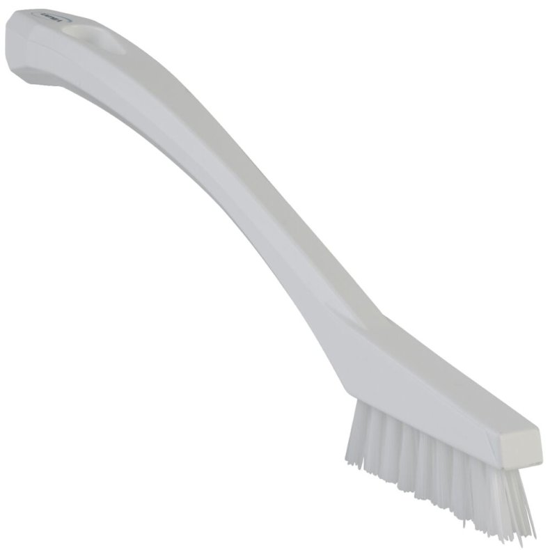 Detaljeb�rste, Vikan, 20,5x1,5cm, hvid, polyester/PP, meget stiv