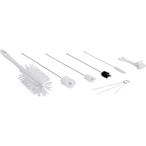 R�rrenses�t, Vikan, 49x10,5x10,5cm, hvid, polyester/PP/rustfrit st�l, til reng�ring af slushice- og softice maskiner.