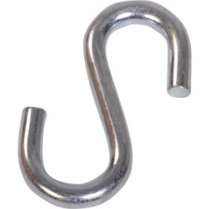 S-krog, Tina Trolleys, 60x35x6mm, st�l, galvaniseret st�l, til montering p� reng�ringsvogn