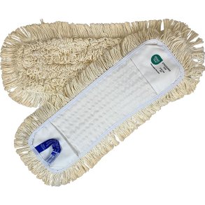 Moppe, Clean Plus, hvid, bomuld, 40 cm, lommer