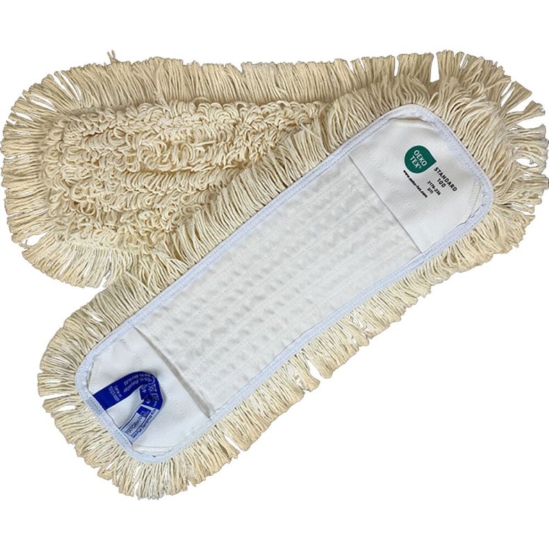 Moppe, Clean Plus, hvid, bomuld, 40 cm, lommer