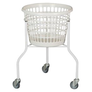 Vaskerivogn, 530x530x700mm, 32 l, hvid, plast/pulverlakeret st�l/gummi, med 3 hjul, rund *Denne vare tages ikke retur*