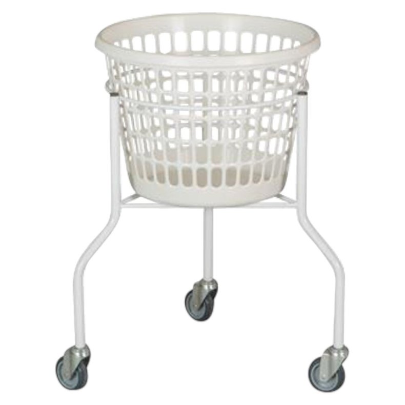 Vaskerivogn, 530x530x700mm, 32 l, hvid, plast/pulverlakeret st�l/gummi, med 3 hjul, rund *Denne vare tages ikke retur*