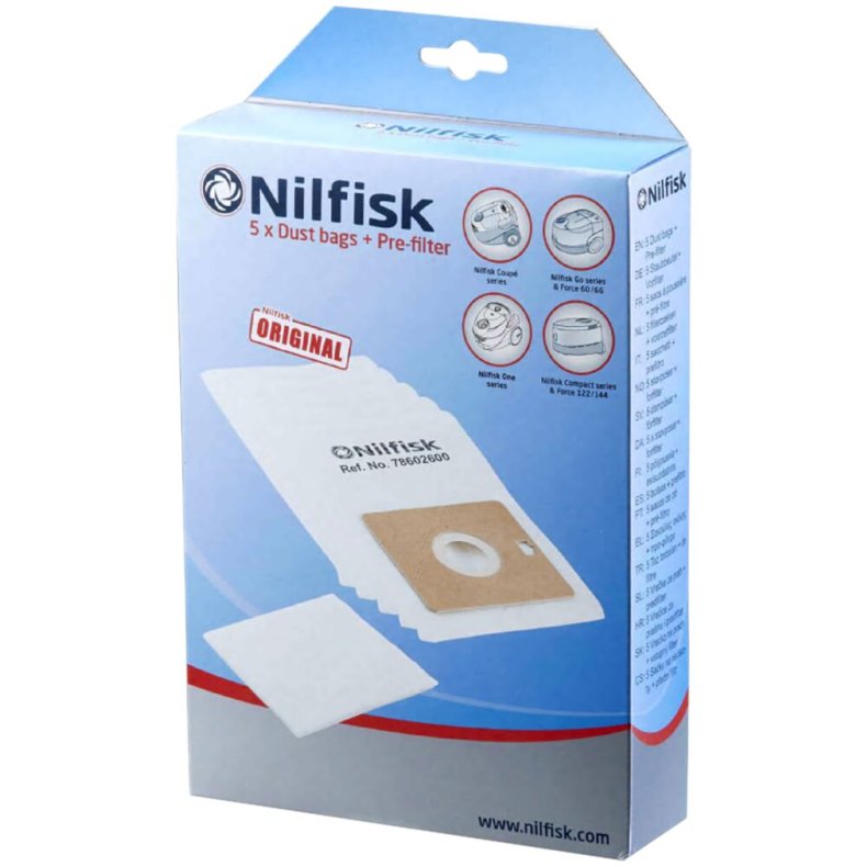 St�vsugerposer, Nilfisk, COUPE, NEO, hvid, mikrofiber, 1-rums, 2,1 l *Denne vare tages ikke retur*