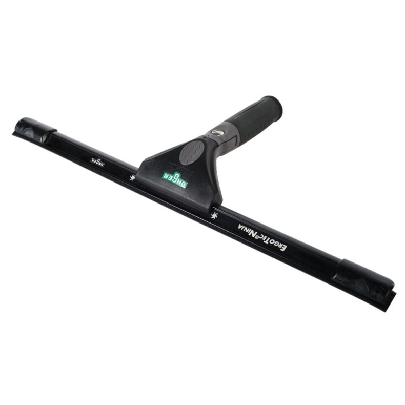 Vinduesskraber, Unger ErgoTec Ninja, 35x18,5x4,5cm, sort, aluminium/plast/gummi, 35 cm, bl�dt gummi