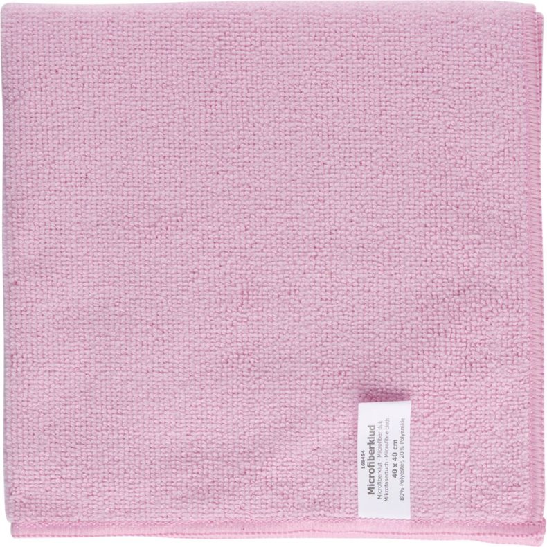 Reng�ringsklud, 40x40cm, r�d, mikrofiber, basic