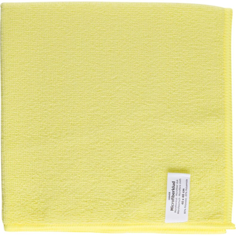 Reng�ringsklud, 40x40cm, gul, mikrofiber, basic