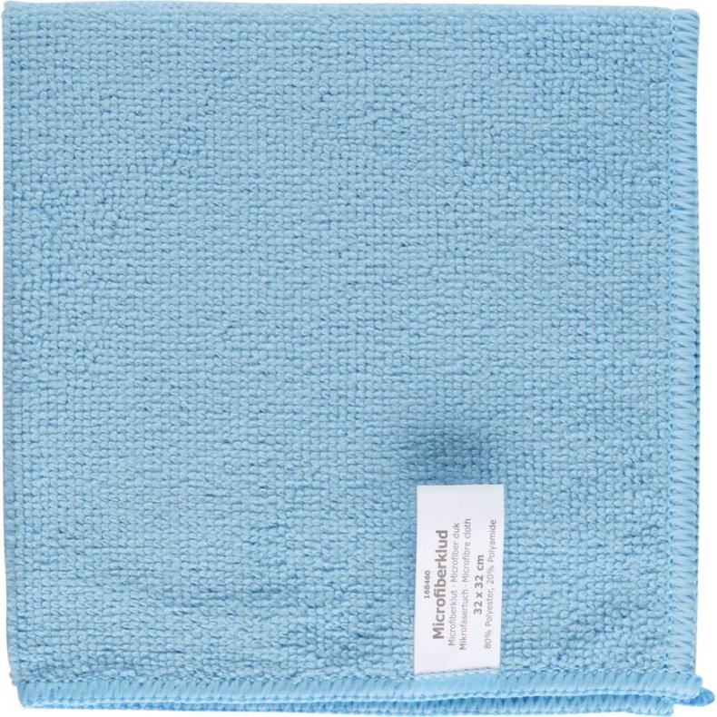 Reng�ringsklud, 32x32cm, bl�, mikrofiber, basic