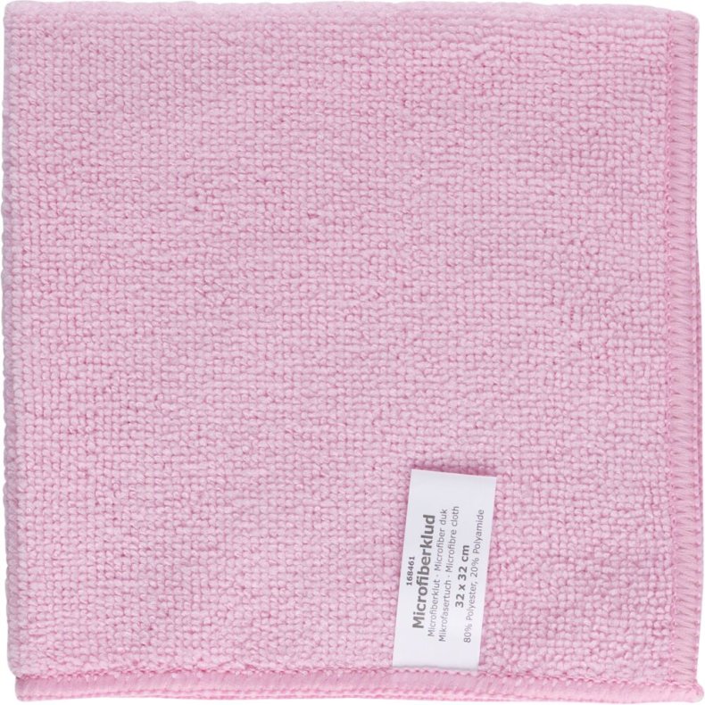 Reng�ringsklud, 32x32cm, r�d, mikrofiber, basic