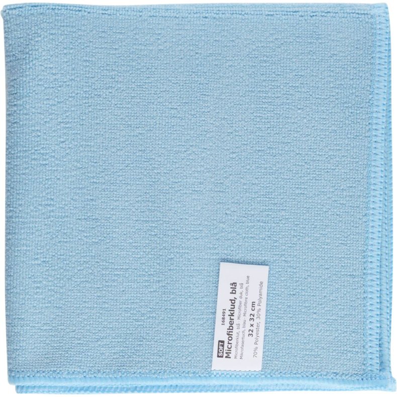 Reng�ringsklud, 32x32cm, bl�, mikrofiber, soft