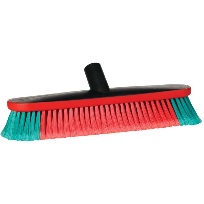Autob�rste med vandgenneml�b, Vikan, sort, polyester/PP, 37 cm, bl�d, spaltet