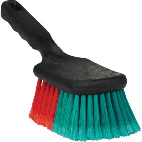 Autoh�ndb�rste, Vikan, sort, polyester/PP, kort skaft, bl�d, spaltet, 67% genanvendt plast