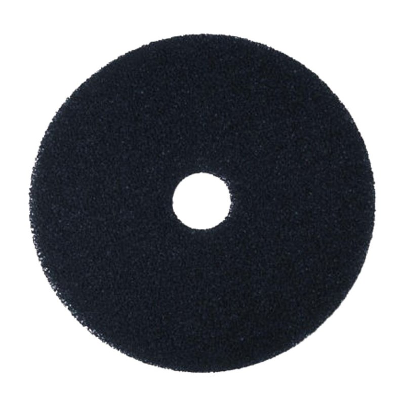 Gulvrondel, 3M Scotch-Brite, Scotch-Brite, 16", �406mm, sort, 85 mm, polyester, til grovere reng�ring og v�dskuring