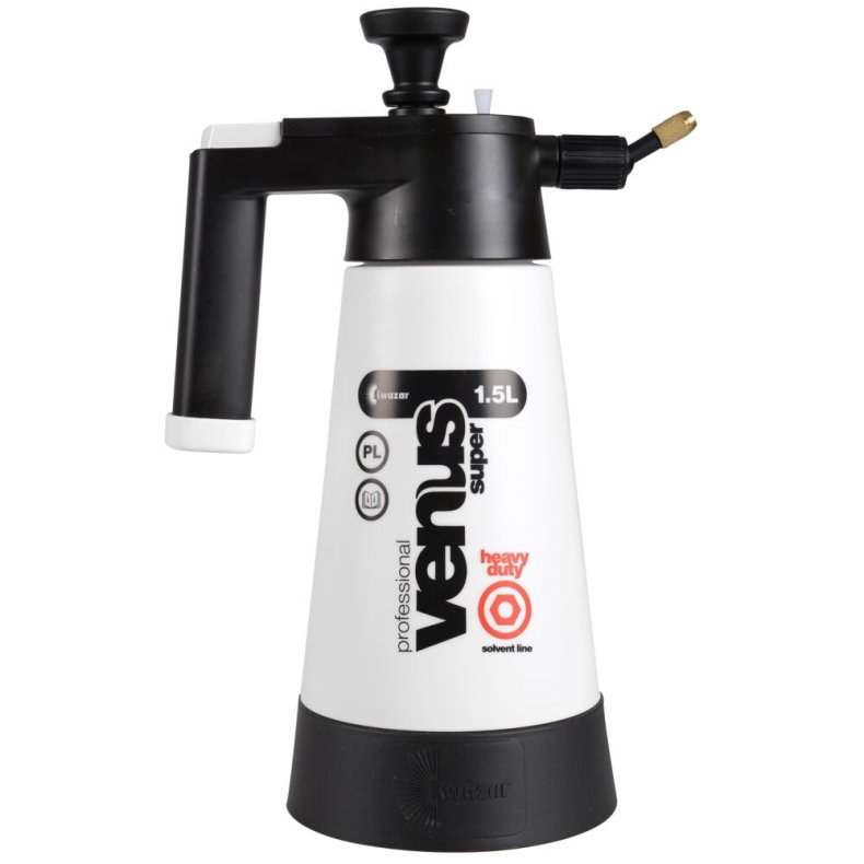 Pumpespray, Kwazar Venus Professional Super HD, 1,5 l, sort, plast, t�ler opl�sningsmiddel