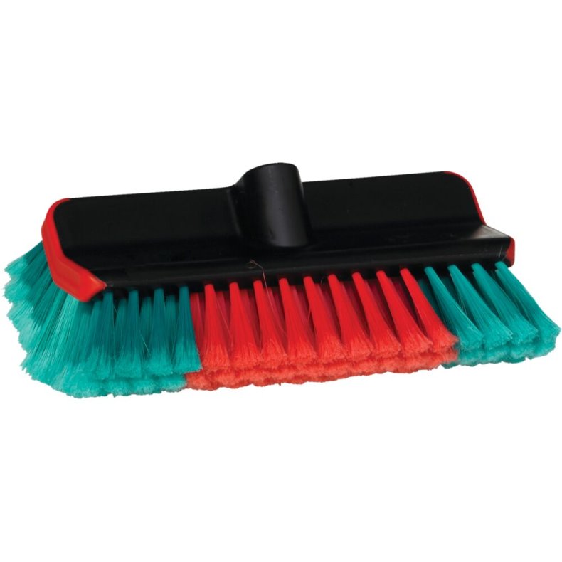 Autob�rste med vandgenneml�b, Vikan, sort, polyester/PP, bl�d, spaltet, 64% genanvendt plast