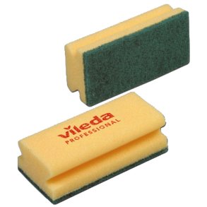 Skuresvamp, Vileda, 15x7x5cm, gr�n, PA/PE/PP, grov skureeffekt
