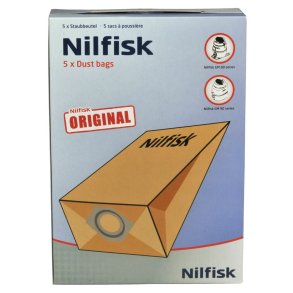 St�vsugerposer, Nilfisk, GM80, brun, papir, 1-rums, 6,25 l *Denne vare tages ikke retur*
