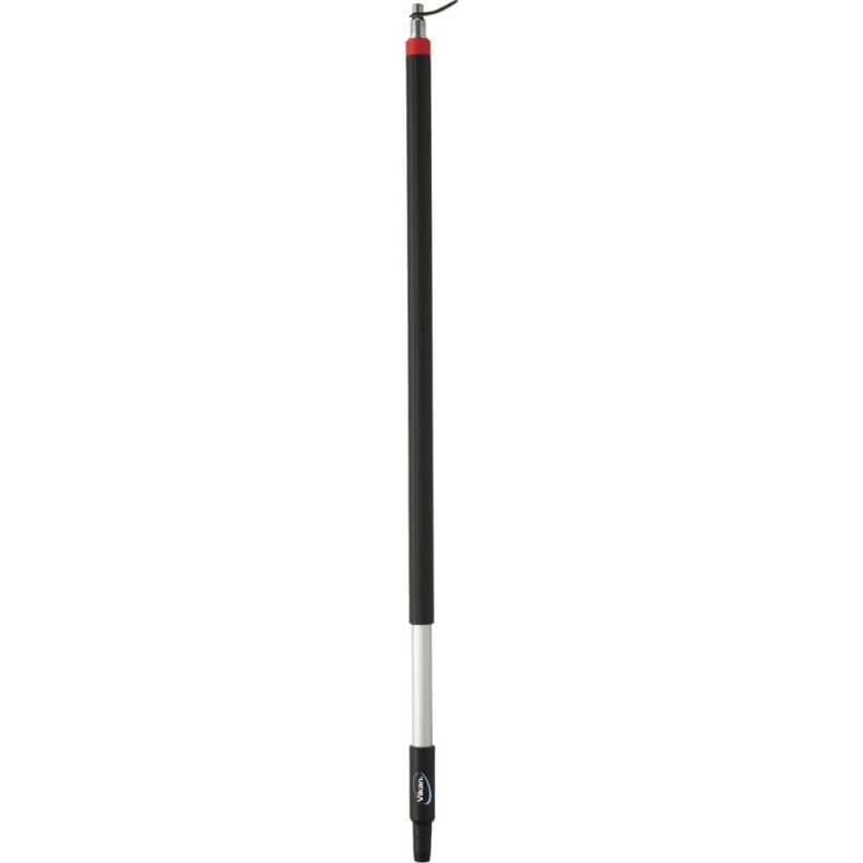 Skaft med vandgenneml�b, Vikan, 102,5cm, sort, aluminium/PP, isoleret gribestykke, gevind, slangekobling *Denne vare tages ikke retur*