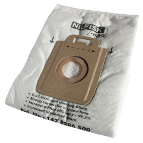 St�vsugerposer, Nilfisk, GM200/300/400, 164x240x68mm, hvid, fleece, 1-rums, 3,2 l *Denne vare tages ikke retur*