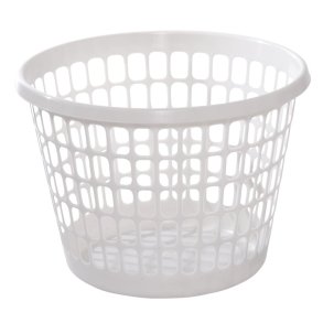 Plastkurv, 314mm, �440mm, 32 l, hvid, plast, rund *Denne vare tages ikke retur*