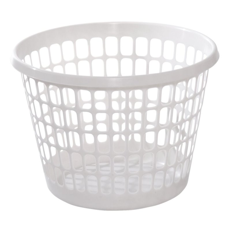 Plastkurv, 314mm, �440mm, 32 l, hvid, plast, rund *Denne vare tages ikke retur*