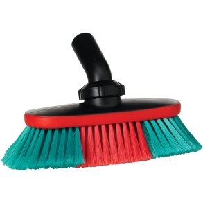 Autob�rste med vandgenneml�b, Vikan, sort, polyester/PP, 25 cm, justerbart b�rstehoved, bl�d, spaltet