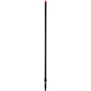 Skaft med vandgenneml�b, Vikan, 160x3,1x3,1cm, sort, aluminium/PP, 160-278 cm, isoleret gribestykke, gevind, Q-kobling