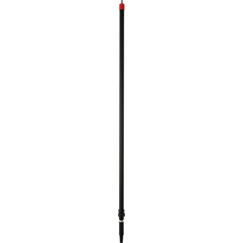 Skaft med vandgenneml�b, Vikan, 160x3,1x3,1cm, sort, aluminium/PP, 160-278 cm, isoleret gribestykke, gevind, Q-kobling