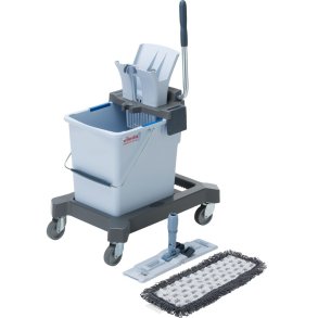 Starts�t, Vileda UltraSpeed Pro, 25 l, gr�, polyester/pulverlakeret st�l/PP/st�l, 40 cm, med h�ndpresse