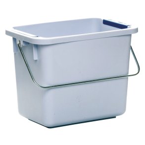 Inventarspand, Vileda Origo, 28x18x21cm, 6 l, gr�, rPP/PP, med hank og farvekodeclips *Denne vare tages ikke retur*