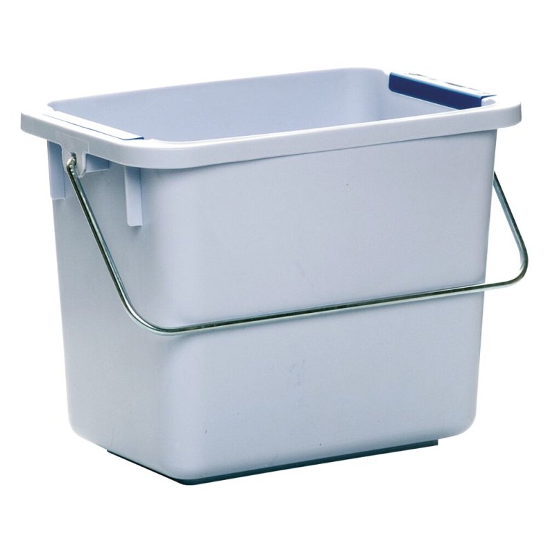 Inventarspand, Vileda Origo, 28x18x21cm, 6 l, gr�, rPP/PP, med hank og farvekodeclips *Denne vare tages ikke retur*