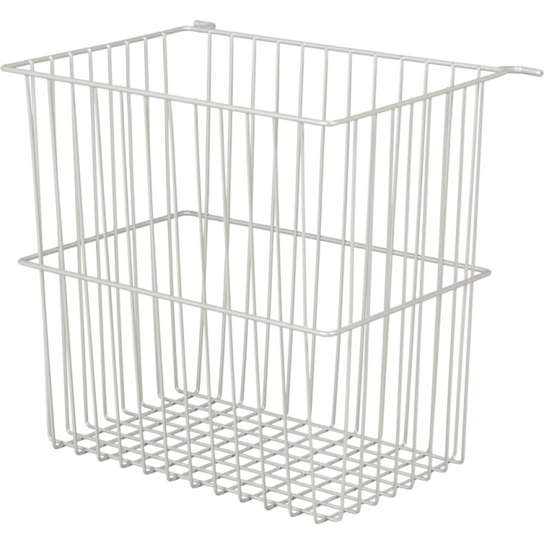 Tr�dkurv, Tina Trolleys, 260x330x320mm, gr�, pulverlakeret st�l, med kroge vandret, stor *Denne vare tages ikke retur*