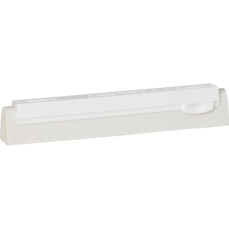 Udskiftningskassette til gulvskraber, Vikan, 25x3x4,5cm, hvid, PP/gummi, 25 cm, med dobbeltblad