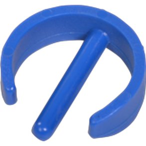 Clips, 10mm, �28mm, bl�, plast, til 22 mm r�r, til r�rmontering *Denne vare tages ikke retur*