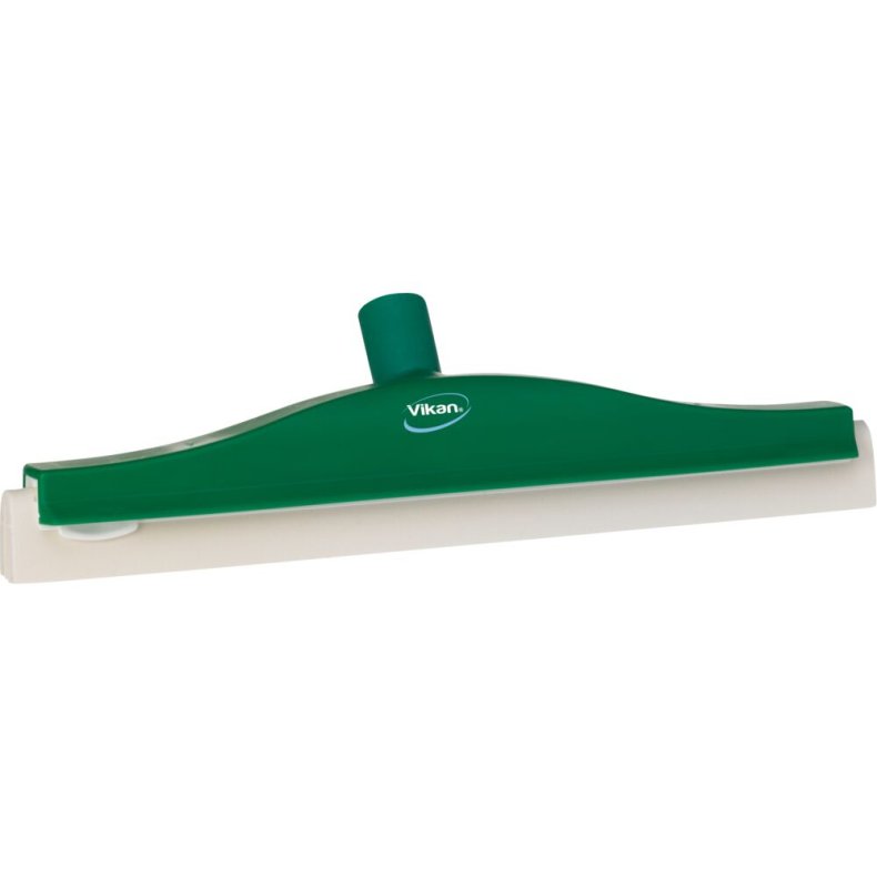 Gulvskraber, Vikan, 40x11x7,5cm, gr�n, cellegummi/PP, 40 cm, med drejeled og dobbeltblad