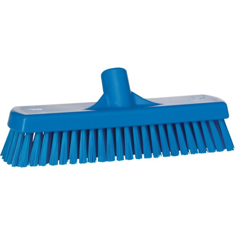 Gulv- og v�gvaskeb�rste, Vikan, 30,5x8,5x11,5cm, bl�, polyester/PP/rustfrit st�l, 30,5 cm, stiv