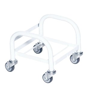 Dunkvogn, Tina Trolleys, 245x255x230mm, hvid, pulverlakeret st�l/rustfrit st�l, til 10-12 kg dunke *Denne vare tages ikke retur*