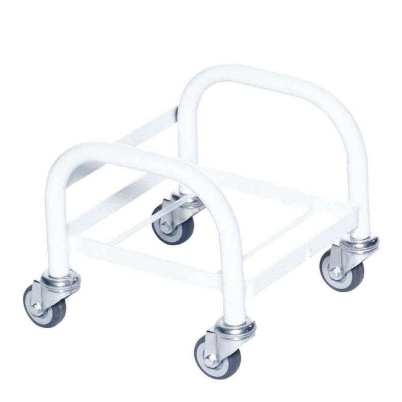 Dunkvogn, Tina Trolleys, 245x255x230mm, hvid, pulverlakeret st�l/rustfrit st�l, til 10-12 kg dunke *Denne vare tages ikke retur*