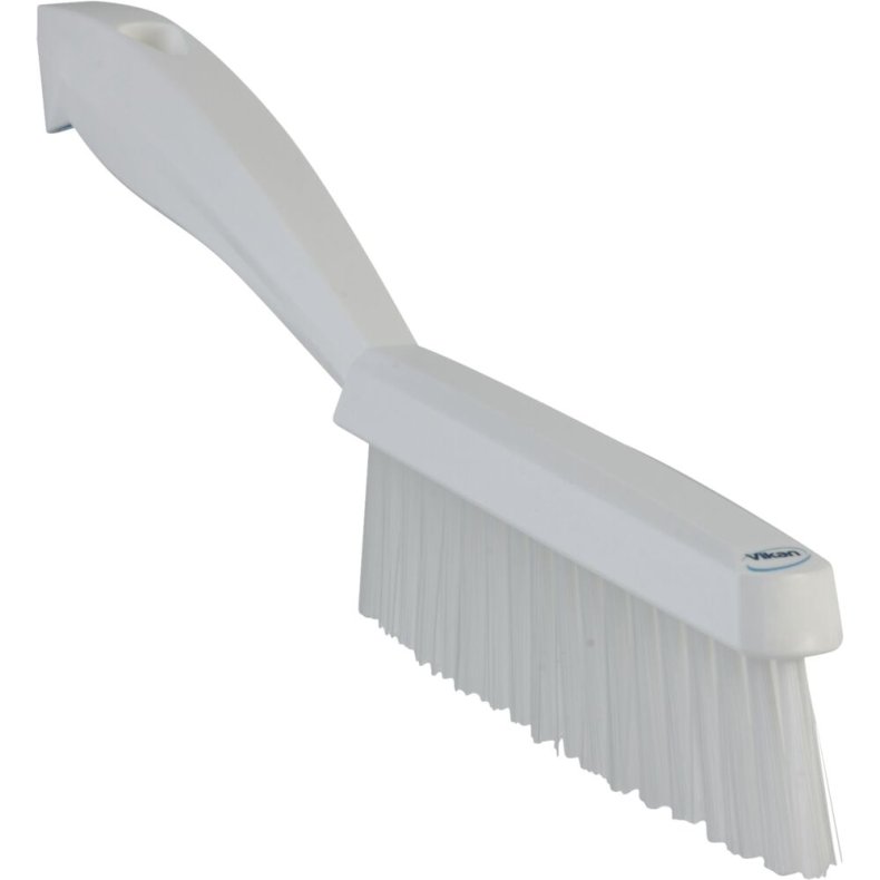 H�ndb�rste, Vikan, 30x2x7cm, hvid, polyester/PP/rustfrit st�l, meget stiv *Denne vare tages ikke retur*