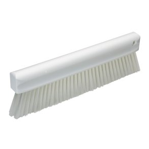 Melb�rste, Vikan, 30x3,1x10cm, hvid, polyester/PP/rustfrit st�l, bl�d *Denne vare tages ikke retur*