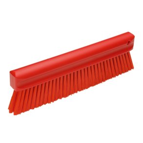 Melb�rste, Vikan, 30x3,1x10cm, r�d, polyester/PP/rustfrit st�l, bl�d *Denne vare tages ikke retur*