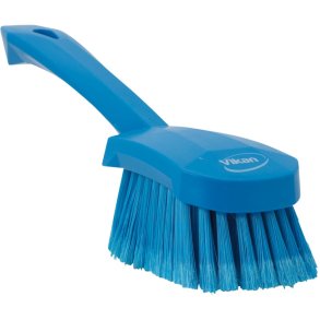 H�ndb�rste, Vikan, 27x7x8,5cm, bl�, polyester/PP/rustfrit st�l, bl�d, spaltet