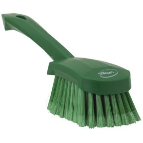 H�ndb�rste, Vikan, 27x7x8,5cm, gr�n, polyester/PP/rustfrit st�l, bl�d, spaltet