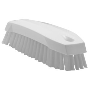 K�rneb�rste, Vikan, 16,5x5x4,5cm, hvid, polyester/PP/rustfrit st�l, 16,5 cm, medium *Denne vare tages ikke retur*