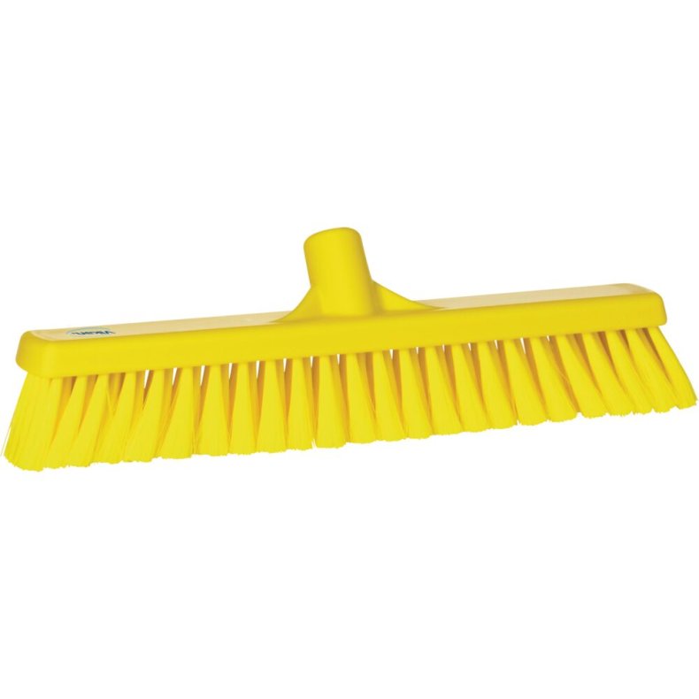Fejekost, Vikan, gul, polyester/PP/rustfrit st�l, 41 cm, bl�d *Denne vare tages ikke retur*