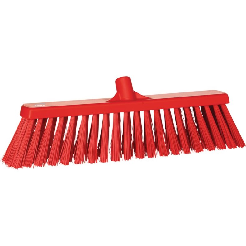 Fejekost, Vikan, r�d, polyester/PP/rustfrit st�l, 53 cm, meget stiv *Denne vare tages ikke retur*